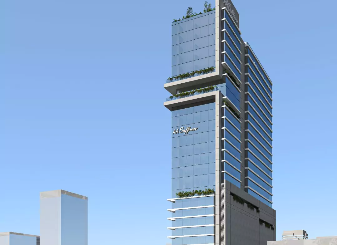 AA Saffron Tower Prime Office Space For Sale in Clifton Block 8 Karachi