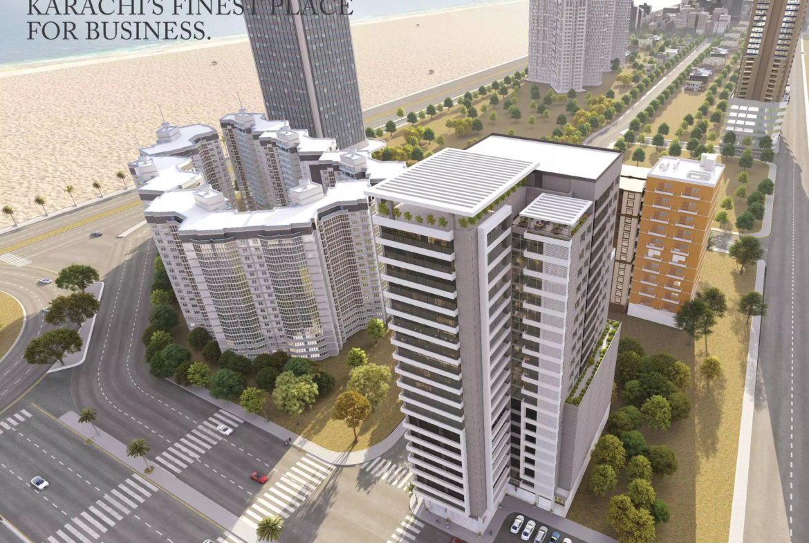 A&Z Tower Clifton Prime Location Sea-Facing Luxury Offices for Sale In Clifton Block 1, Clifton Karachi (1)