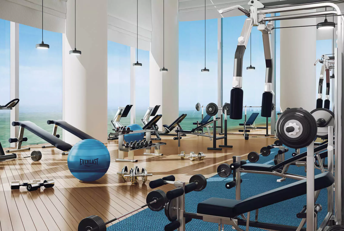 Gym Space Country Finance Tower Luxury Offices For Sale in Clifton Block 4 Karachi