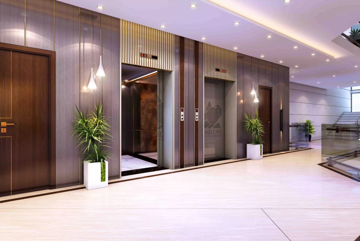 Lift Lobby In Victoria Residency Luxury Apartments For Sale in Callachi Cooperative Housing Society Karachi