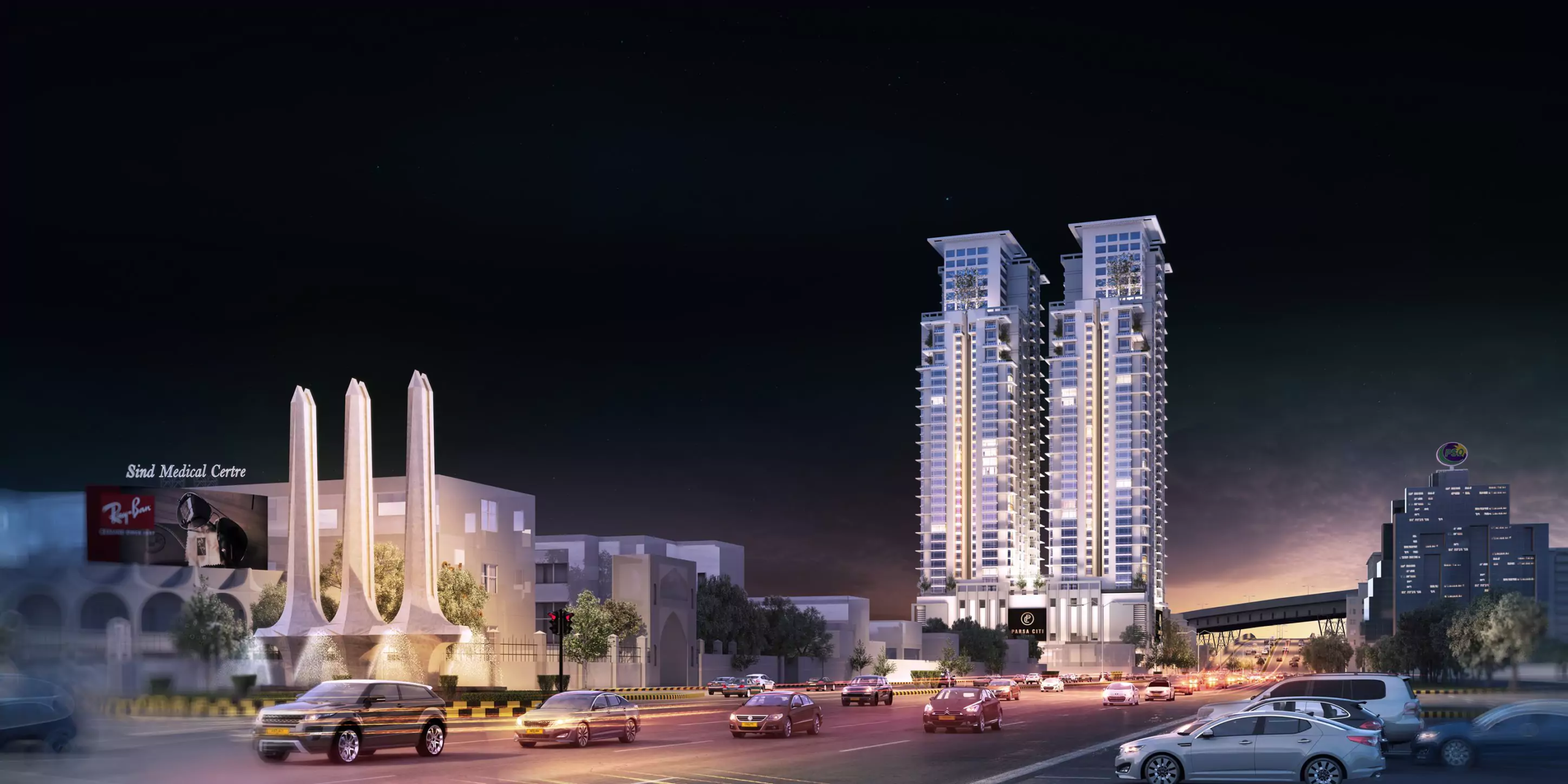 Luxurious 4-Bedroom Parsa Citi Club Apartments For Sale in Bath Island, Karachi