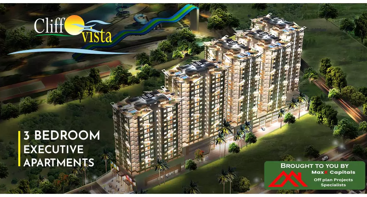 Main Elevation of Cliff Vista Apartments Luxury 3-Bedroom Flats in Karachi