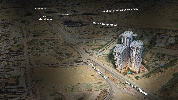 Falaknaz Tiara 2, 3 & 4 Bedrooms Apartment Just Opposite Dha Phase 7 Karachi