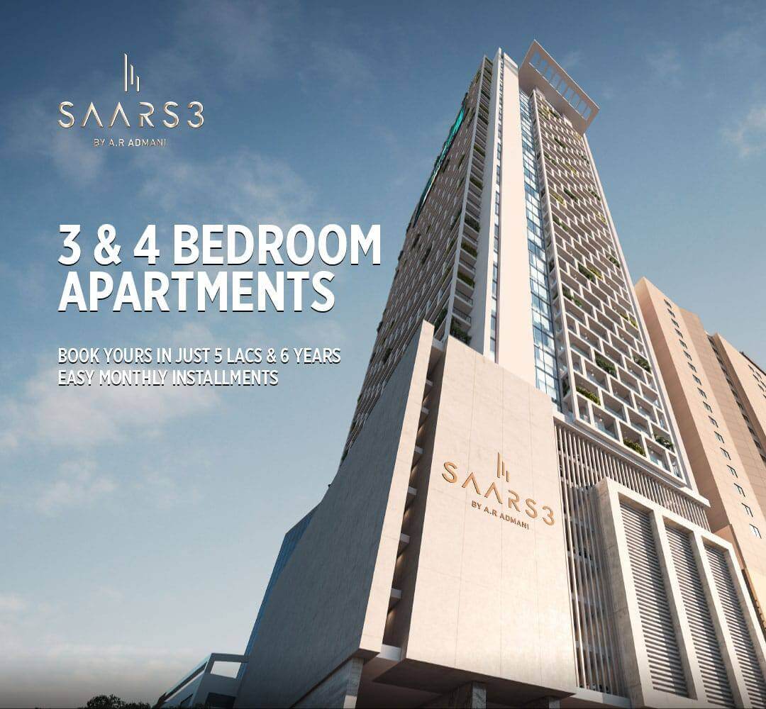 Luxury 3 & 4 Bedroom Apartments for Sale in Saars 3 Civil Lines Karachi MaxX Capitals