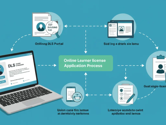 How To Get Online Learner License In Sindh Easily 24 Infographic On How To Get Online Learner License In Sindh, Showing Steps With Laptop And Cnic