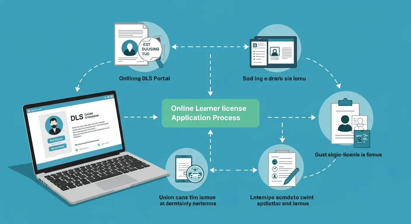 How To Get Online Learner License In Sindh Easily 2 Infographic On How To Get Online Learner License In Sindh, Showing Steps With Laptop And Cnic