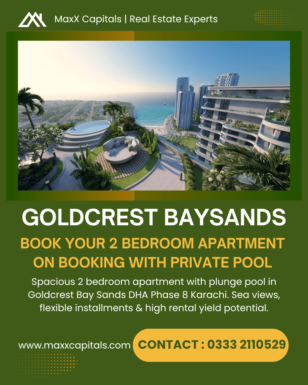2-Bedroom Apartment On Booking With Private Pool In Goldcrest Baysands