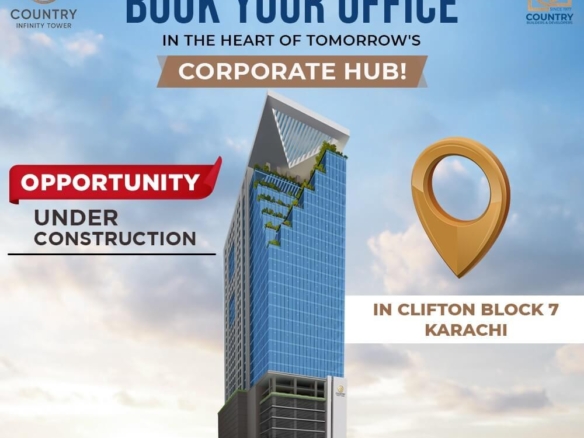 Country Infinity Tower: Premium Offices For Sale In Clifton 12 Country Infinity Tower: Premium Offices For Sale In Clifton