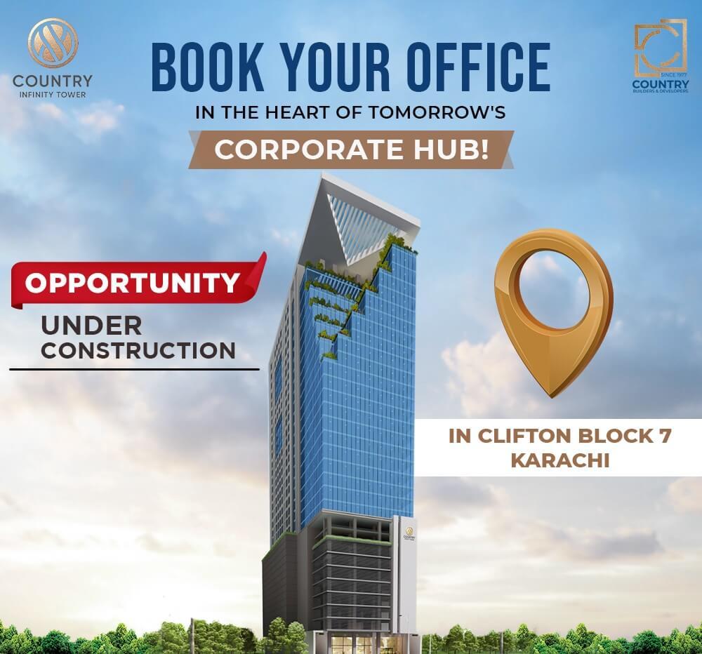 Country Infinity Tower: Premium Offices For Sale In Clifton