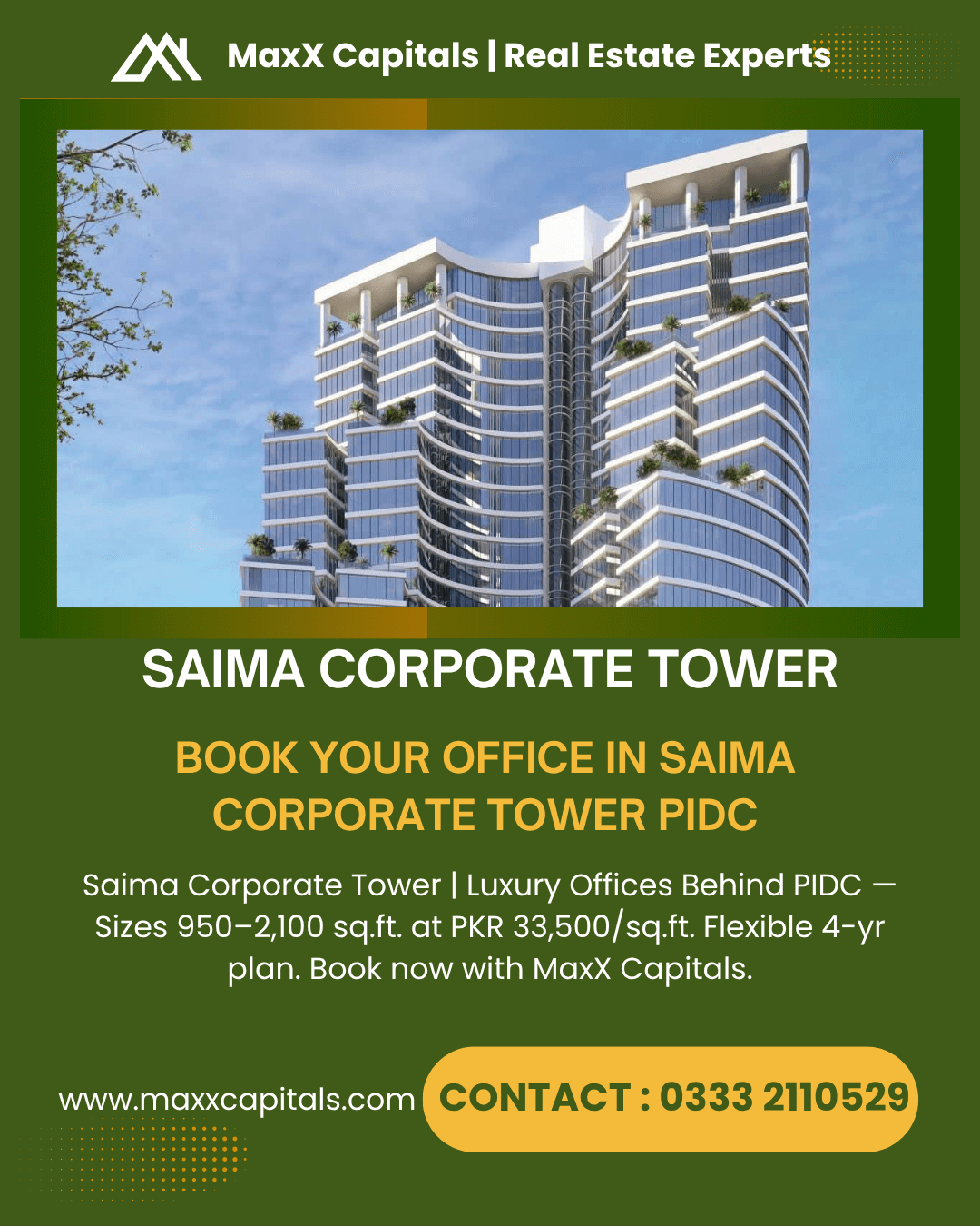 Saima Corporate Tower _ Pre-Launch Offices For Sale In Pidc