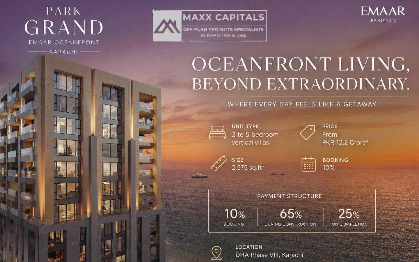 Park Grand Karachi 2-5 Bed Vertical Villas New Booking on Installment Plan (1)