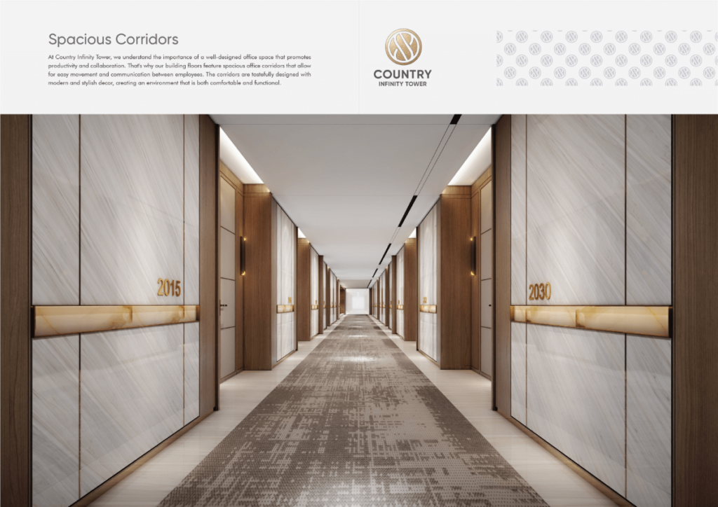 Spacious Corridors in Country Infinity Tower