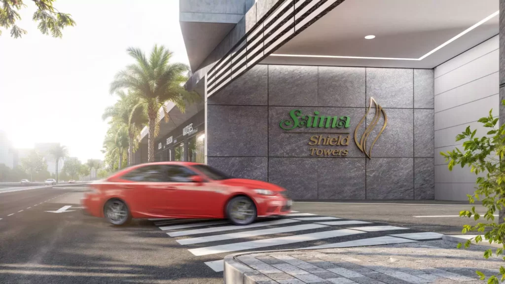 Saima Shield Towers Luxury Flats For Sale in Gulshan-e-Iqbal Near Mosamiyat