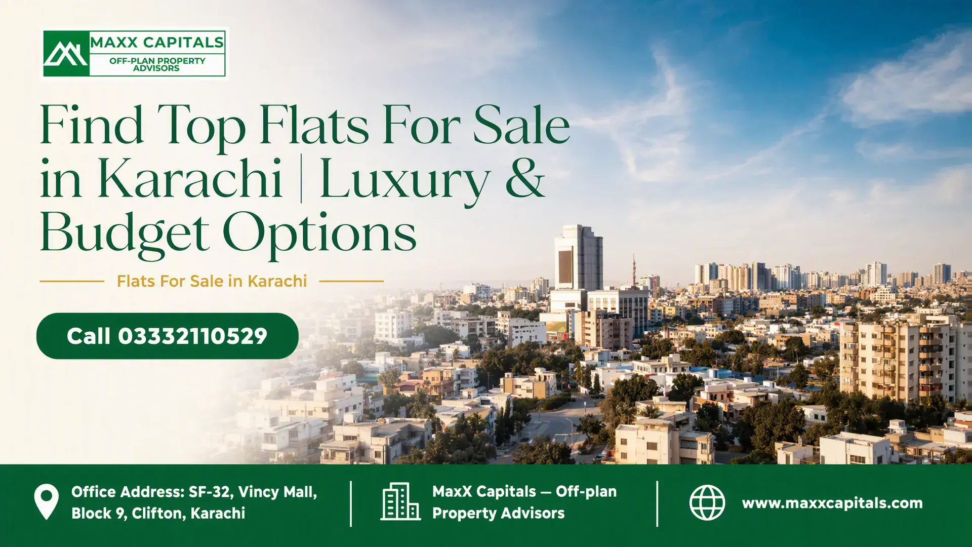 Aerial Panoramic View Of Urban Residential Developments Highlighting Modern Flats For Sale In Karachi.