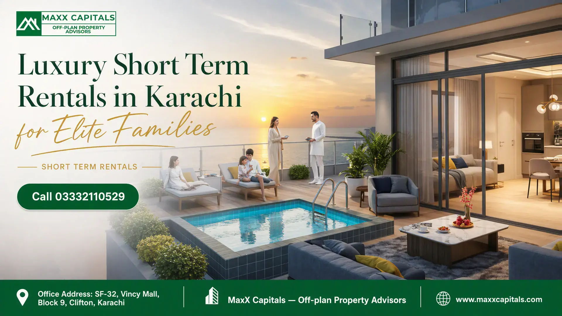 Penthouse Terrace With Private Plunge Pool And Sea Views In Luxury Short Term Rentals.