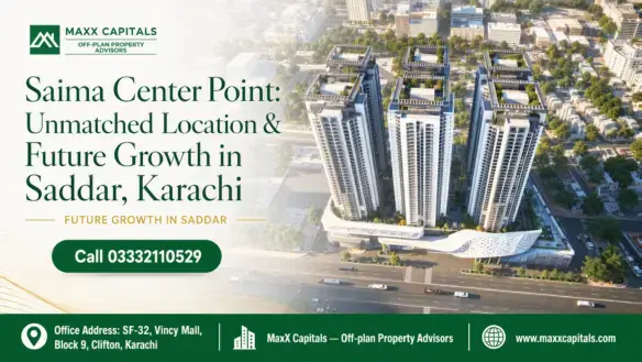 Architectural Towers Of Saima Center Point Driving Future Growth In Saddar, Karachi.