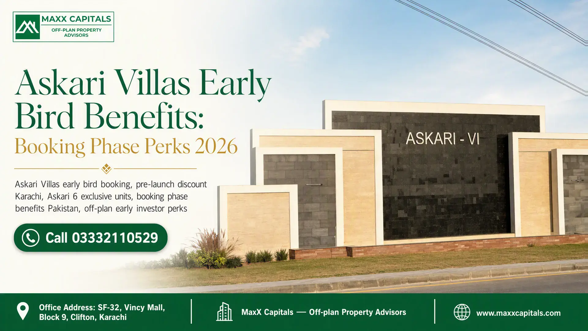 Modern Stone Entrance Monument Of Askari 6 Exclusive Units Available In The Askari Villas Early Bird Booking Phase.