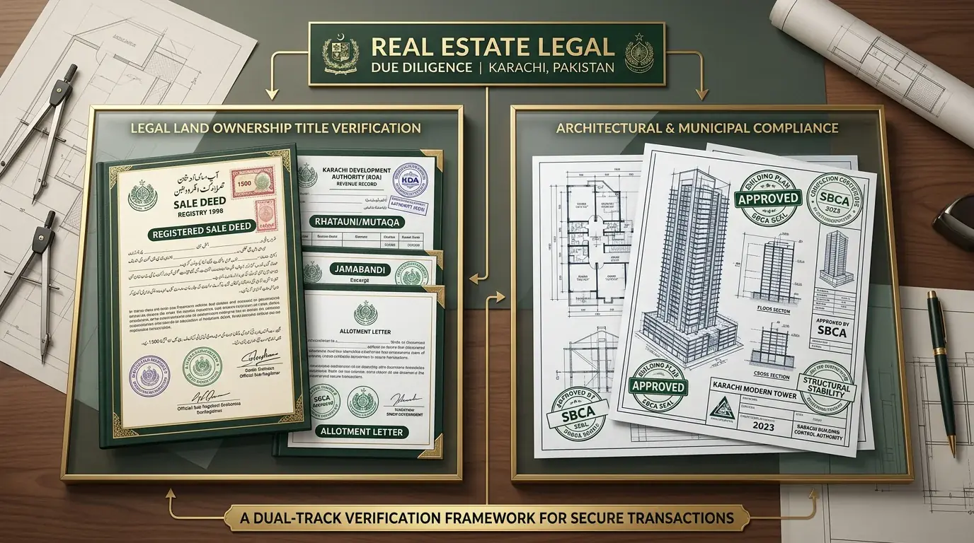 Sbca Property Title Verification And Noc Check In Karachi: A Step-By-Step Process Guide For Buyers And Investors 2 Dual-Track Property Due Diligence Framework Karachi Land Title Vs Sbca Noc