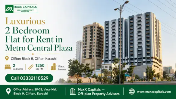 Flat For Rent In Metro Central Plaza With Modern High-Rise Towers And Landscaped Frontage
