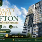 Dynasty Tower Clifton High-Rise Apartment Building In Clifton, Karachi, With Modern Balconies And Glass Facade