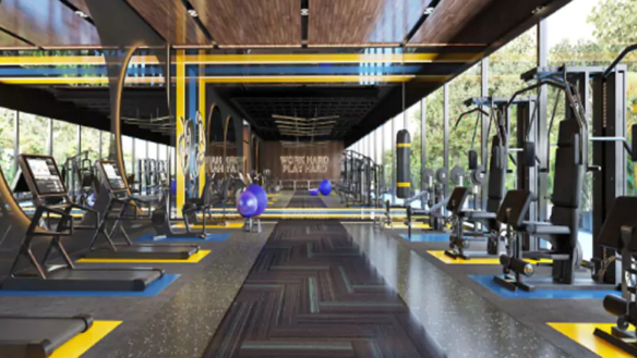Sadiq Trade Center In Smchs: Modern High-Rise Office Tower With Blue Glass Facade, Multi-Story Design, Vertical Elements, And
