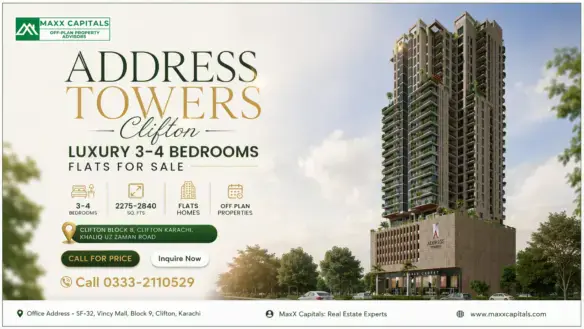 Address Towers Clifton High-Rise With Landscaped Podium And Modern Residential Tower Facade