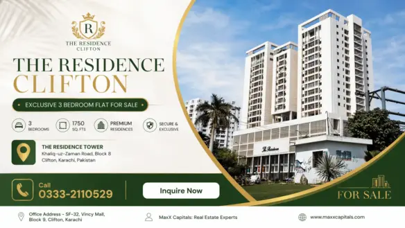 The Residence Tower Clifton Exterior In Karachi, A High-Rise Luxury Flat By Maxx Capitals