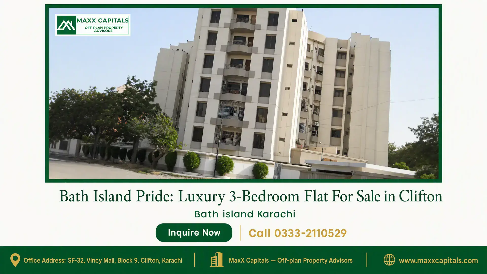 Bath Island Pride: Luxury 3-Bedroom Flat For Sale in Clifton Elegant multi-story residential building in Bath Island surrounded by lush greenery and featuring modern balconies.