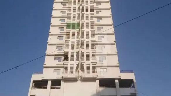 High-Rise Apartment Tower In Saima Park View Clifton With Multiple Floors, Balconies, And Large Windows