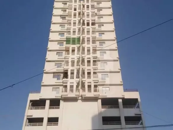 High-Rise Apartment Tower In Saima Park View Clifton With Multiple Floors, Balconies, And Large Windows