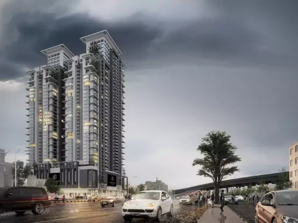 MaxX Capitals Bath Island Parsa Citi Club high-rise apartment tower with street-level frontage