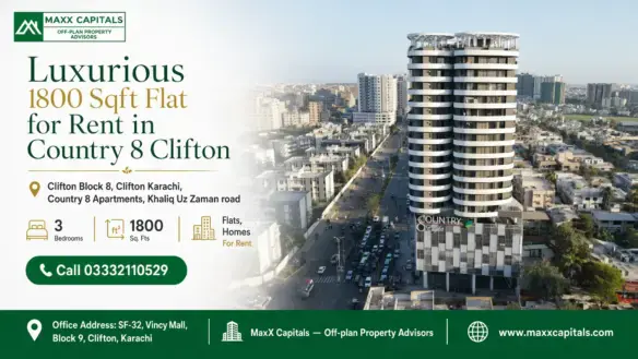 High-Rise Residential Building With A Modern Facade Located In Clifton, Surrounded By An Urban Skyline, Offered As A Flat For