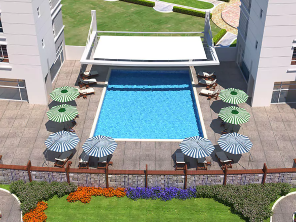 Twin Modern High-Rise Towers Of Com3 Tower Clifton With Waterfront, Palm Trees, And Landscaped Gardens