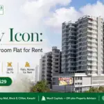 Modern Multi-Story Residential Building Of Dany Icon In Civil Lines With Glass Balconies And Lush Green Surroundings.