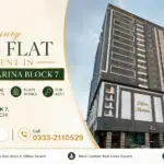 Clifton Marina Block 7 High-Rise Tower Facade With Balconies And Ground-Floor Retail Frontage