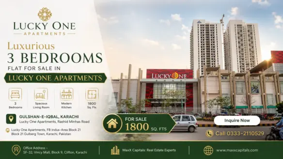 Maxx Capitals Luxury 3 Bedroom Flat For Sale In Lucky One Apartments, Gulshan-E-Iqbal Karachi Exterior