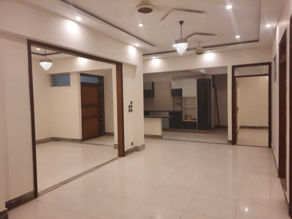 Spacious Living Area In Dunes Marvel Clifton Flat With Open Kitchen View In Clifton Block 5 Karachi