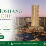 Luxury High-Rise Building Of One Hoshang Karachi In Civil Lines, Surrounded By Cityscape At Sunset With Modern Architecture.