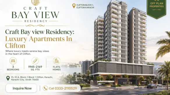 Craft Bay View Residency High-Rise Apartment Towers In Clifton Karachi, Maxx Capitals