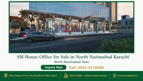 Modern commercial building with glass facade, covered entrance, illuminated signage, parked cars, and street view at dusk in