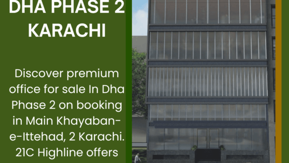 Modern Multi-Story Office Building With Glass Facade And Tc Logo In Dha Phase 2 Karachi For Office Booking