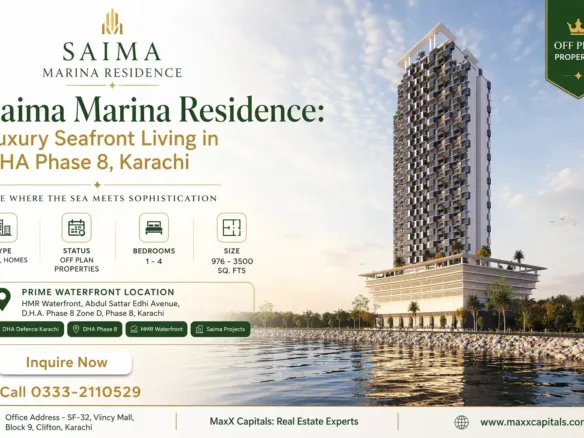Saima Marina Residence: Luxury Seafront Living In Dha Phase 8, Karachi
