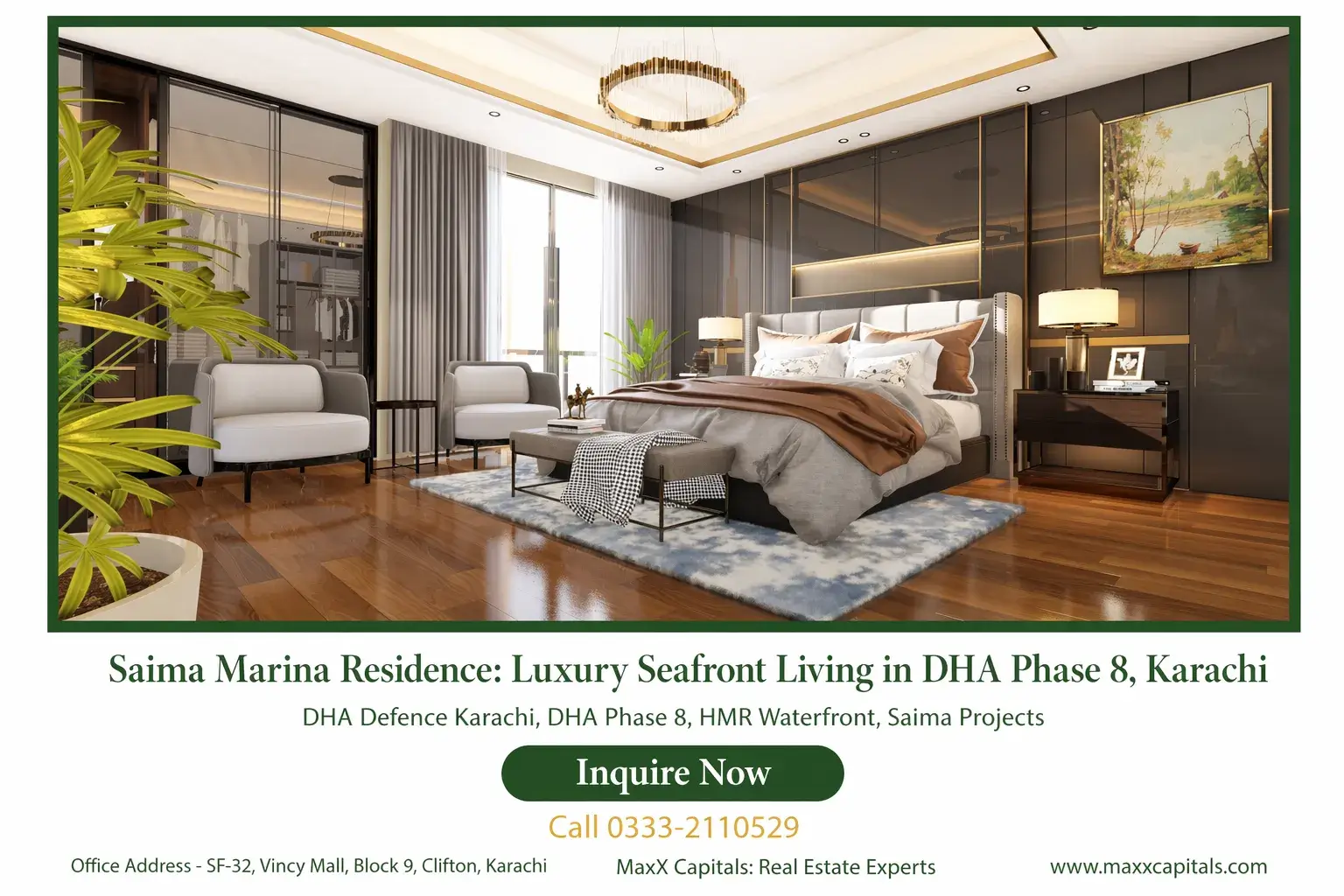 Saima Marina Residence DHA Phase 8 – Maxx Capitals (3) Saima Marina Residence: Luxury Seafront Living in DHA Phase 8, Karachi