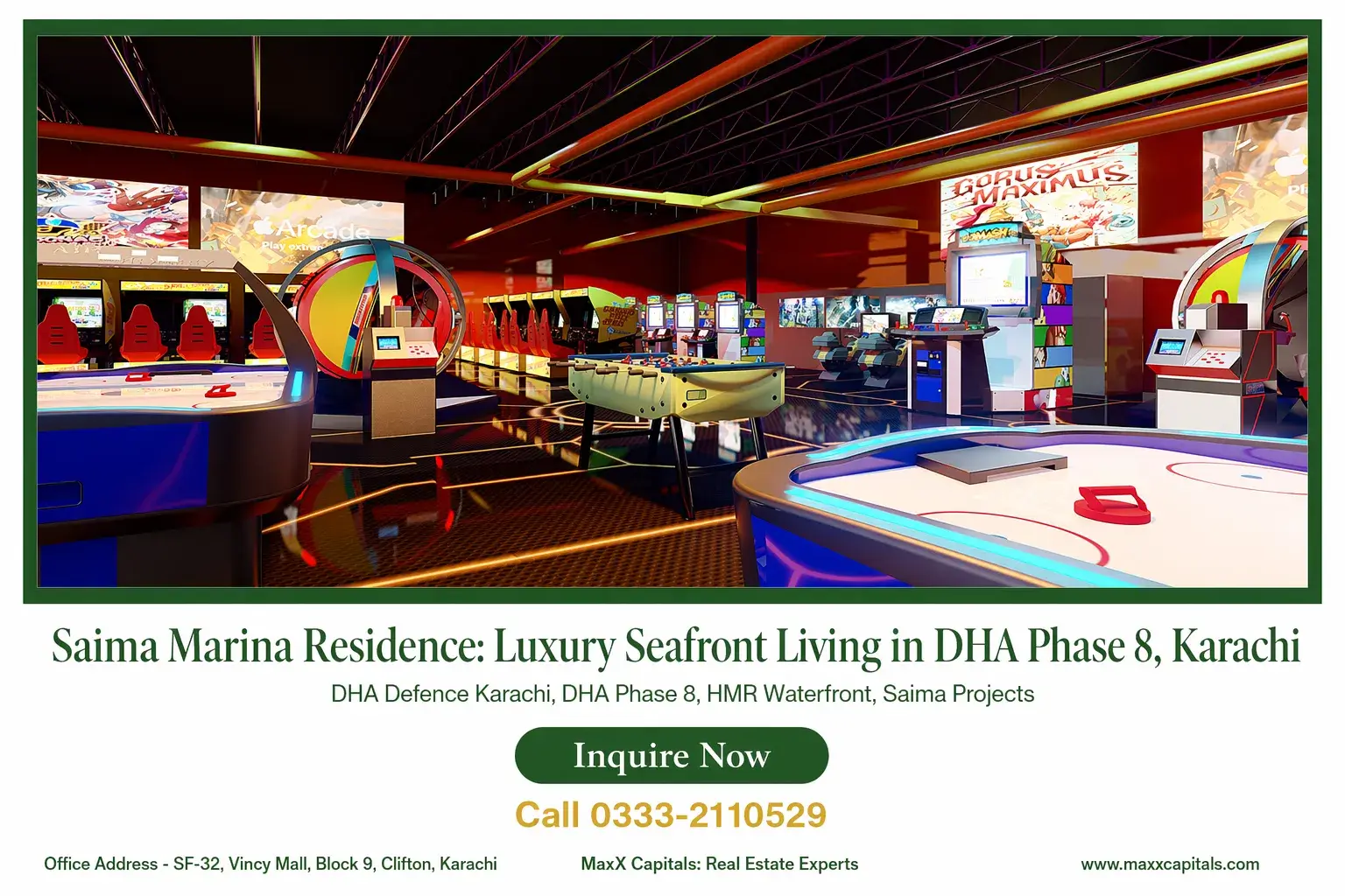 Saima Marina Residence DHA Phase 8 – Maxx Capitals (7) Saima Marina Residence: Luxury Seafront Living in DHA Phase 8, Karachi