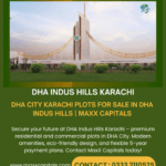 Grand Modern Entrance Gate At Dha Indus Hills, Dha City Karachi, With Lush Green Landscapes And Trees