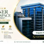 Maxx Capitals Corner Office Space At Fortune Towers, Shahrah E Faisal, With Modern Glass Tower Exterior