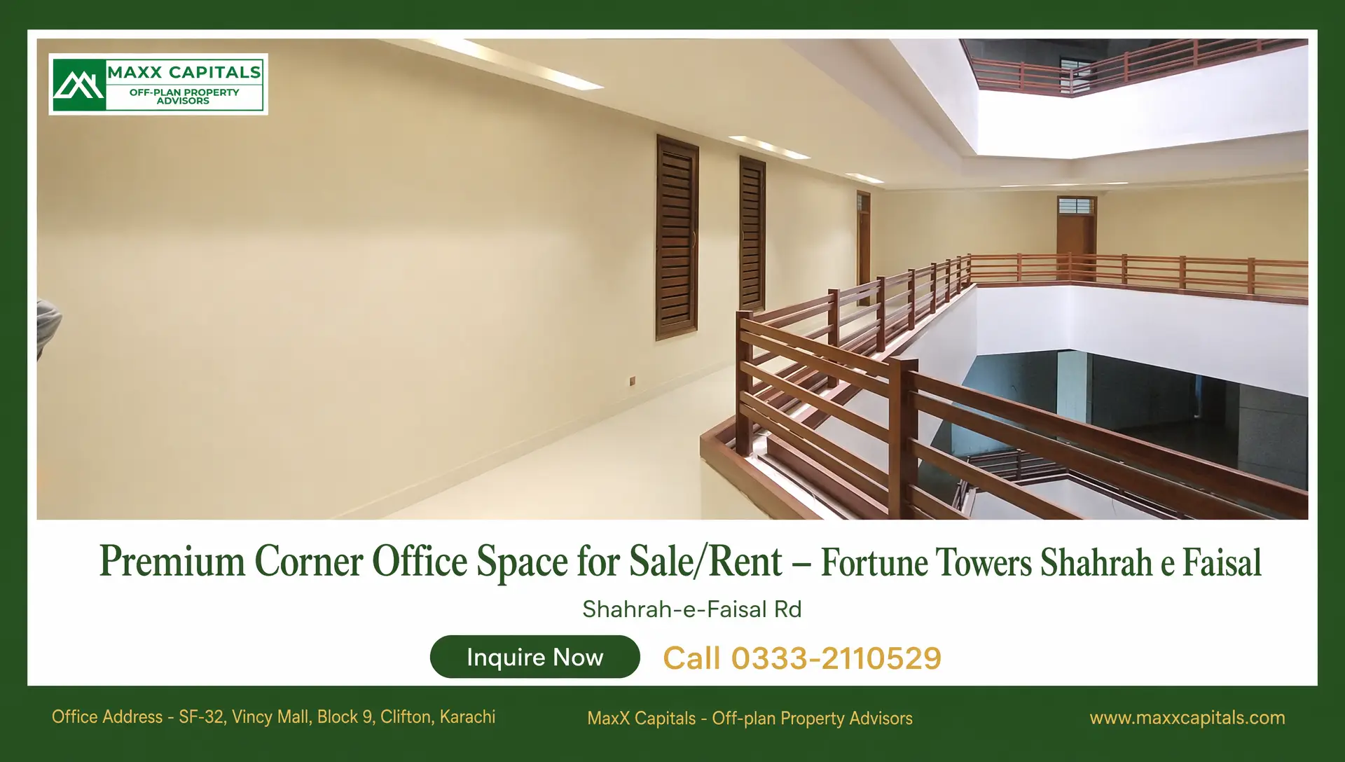Premium Corner Office Space for SaleRent – Fortune Towers Shahrah e Faisal (2) Premium Corner Office Space for Sale/Rent – Fortune Towers Shahrah e Faisal