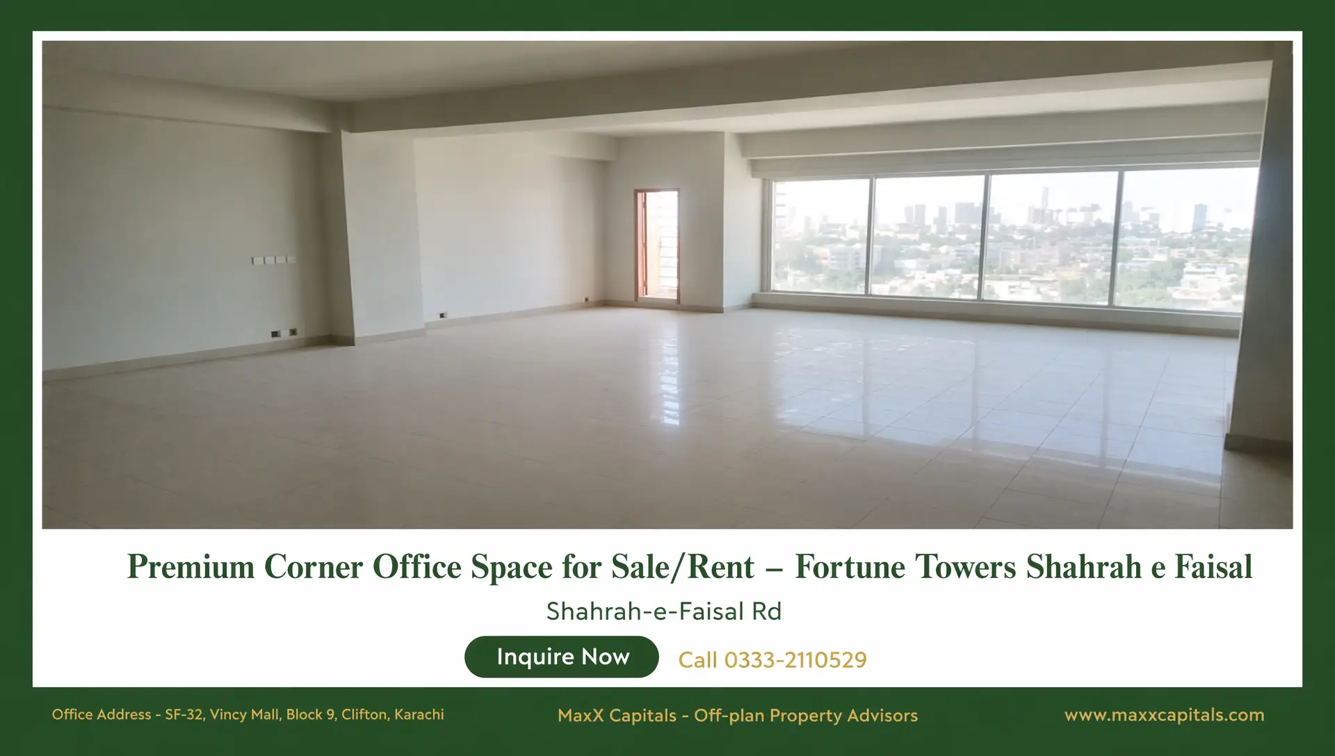 Premium Corner Office Space for SaleRent – Fortune Towers Shahrah e Faisal (4) Premium Corner Office Space for Sale/Rent – Fortune Towers Shahrah e Faisal