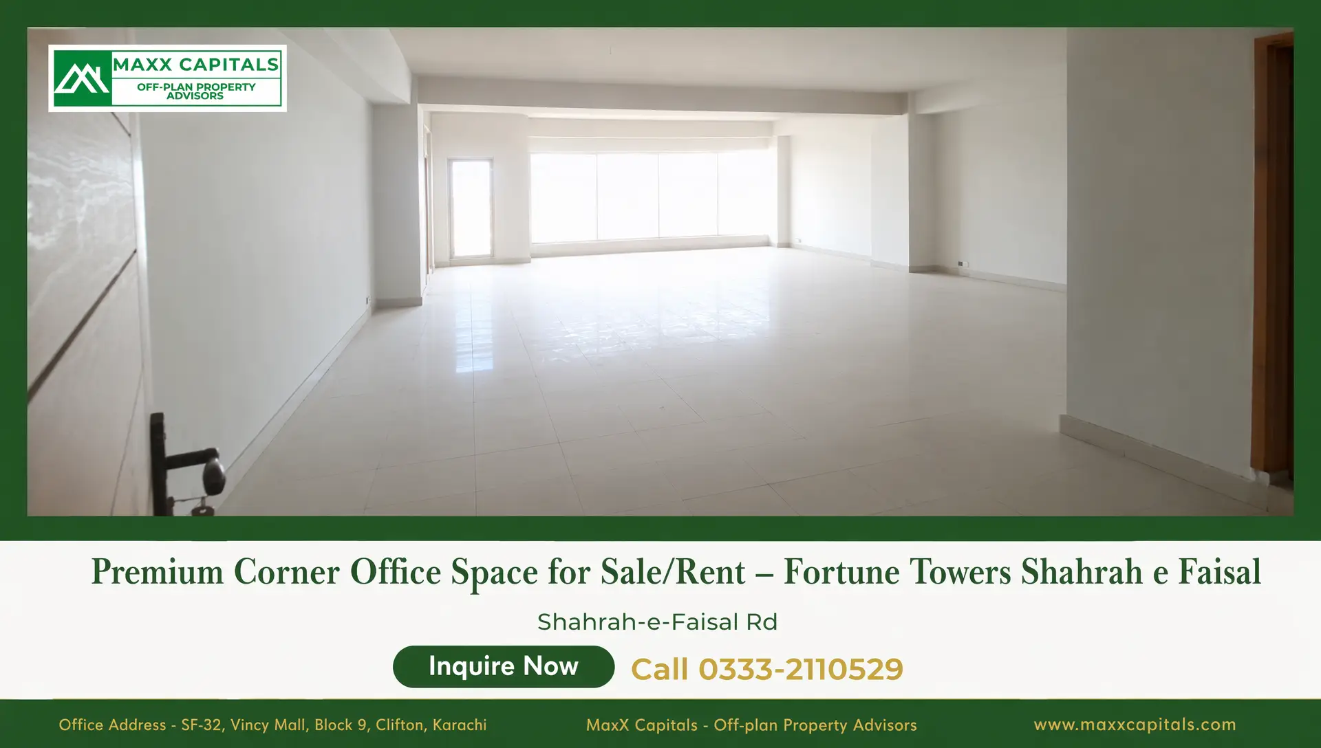 Premium Corner Office Space for SaleRent – Fortune Towers Shahrah e Faisal (7) Premium Corner Office Space for Sale/Rent – Fortune Towers Shahrah e Faisal