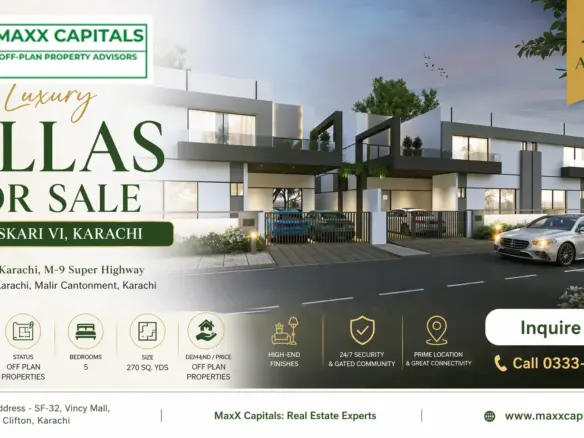 Premium Villas On Booking In Askari 6 Karachi – Secure Your Dream Home Today!